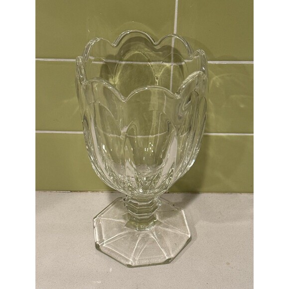 Two's Company Glass Other - Vintage Two’s Company Clear Glass Paneled Vase – 7 ⅜″ (circa 1964)